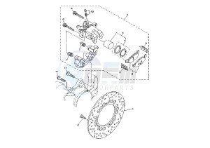 YP MAJESTY 400 drawing REAR BRAKE CALIPER