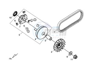 SYMPHONY SR 125 CH drawing CLUTCH / V BELT