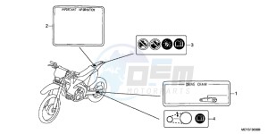 CRF450XB drawing CAUTION LABEL