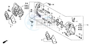 CB600F CB600F drawing FRONT BRAKE CALIPER