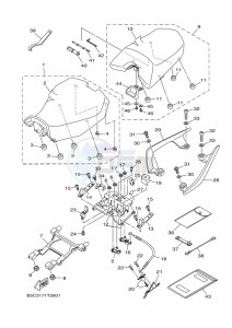 TRACER 900 MTT850 (B5CC) drawing SEAT