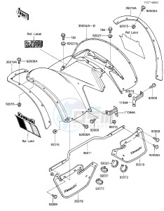 KLF 185 A [BAYOU 185] (A2-A4) [BAYOU 185] drawing FRONT FENDER-- S- -