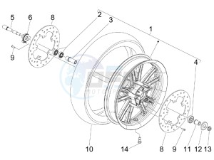 Beverly 400 ie Tourer e3 drawing Front wheel