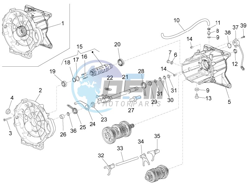 Gear box / Selector / Shift cam