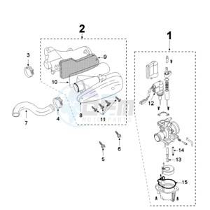 VIVA 3 L 50 2T SPORTLINE drawing CARBURETTOR