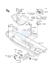 JET SKI 800 SX-R JS800A7F FR drawing Hull Fittings