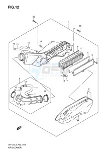 UH125 ABS BURGMAN EU drawing AIR CLEANER