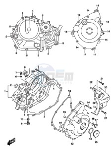 GSX-S125 drawing CRANKCASE COVER