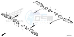 VFR1200X Europe Direct - (ED) drawing WINKER