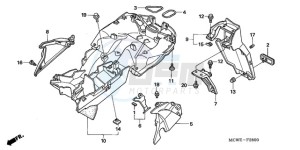 VFR8009 Australia - (U / MME) drawing REAR FENDER