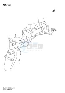 DL650 (E3) V-Strom drawing REAR FENDER (DL650AL1 E3)