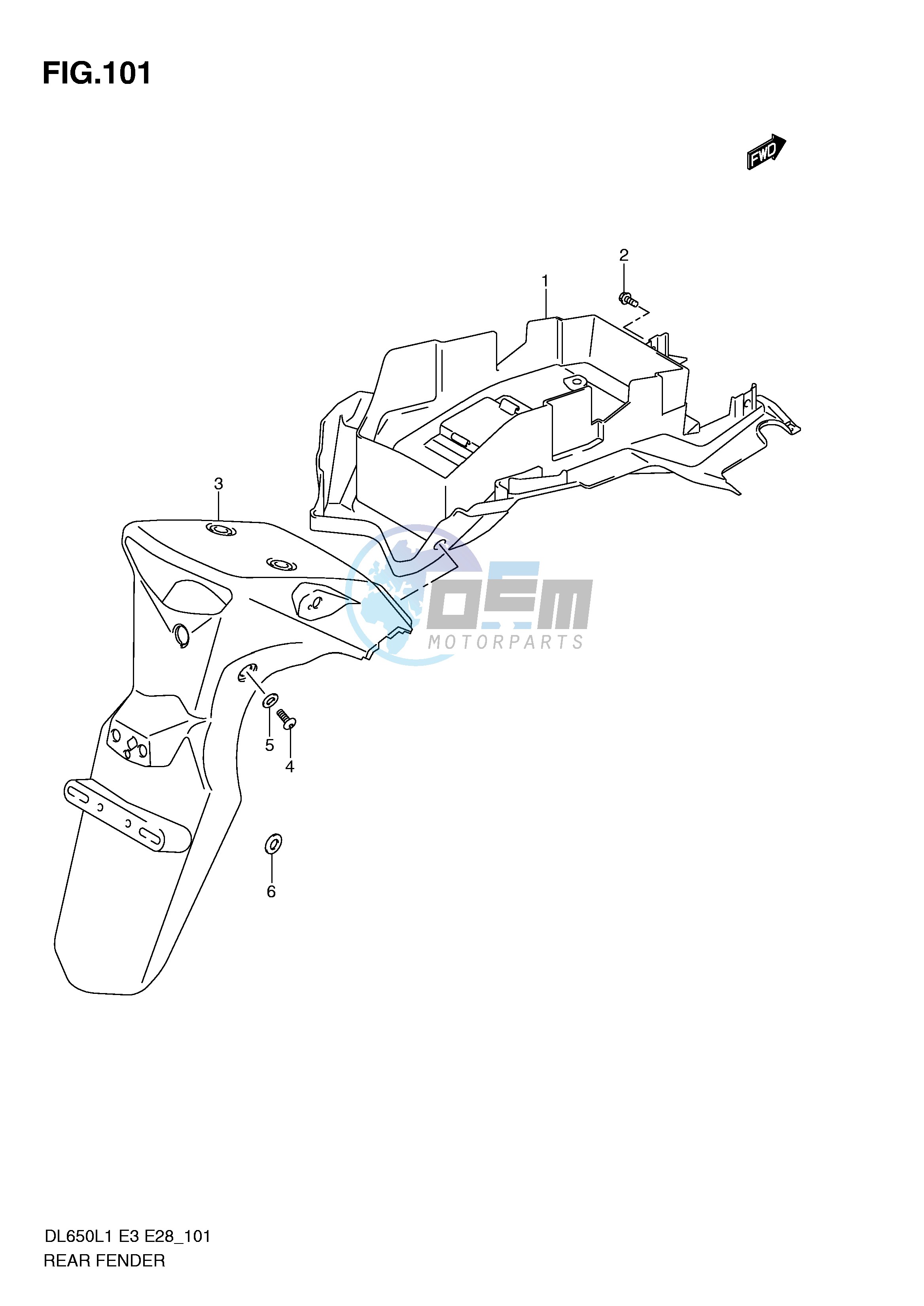 REAR FENDER (DL650AL1 E3)