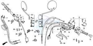 NX2502 drawing HANDLE LEVER/SWITCH/ CABLE