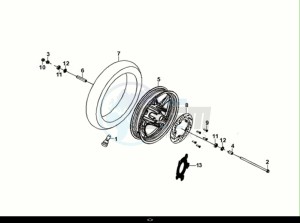 NH-X125 (ME12B2-EU) (E5) (M1) drawing FRONTBRAKEDISK - FRONTWHEEL