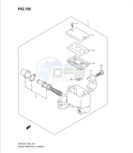 AN400Z drawing FRONT MASTER CYLINDER (AN400L1 E19)