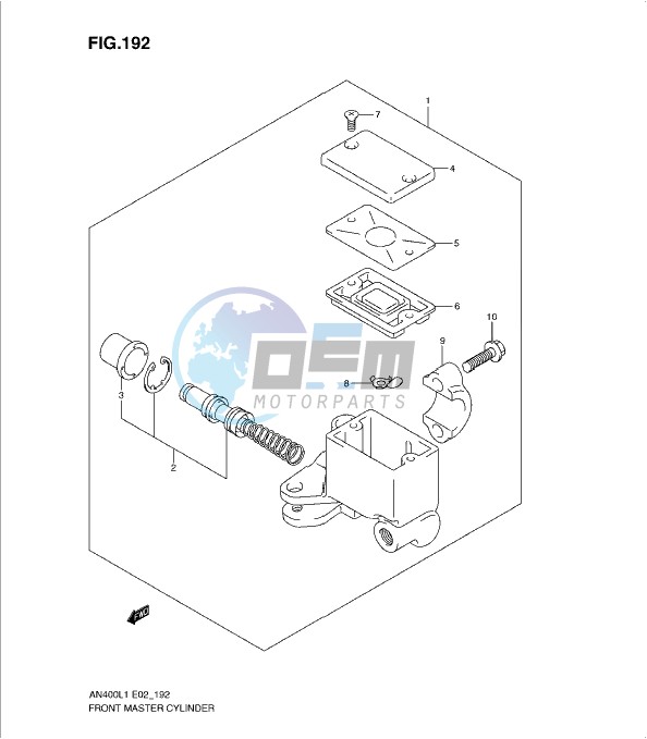 FRONT MASTER CYLINDER (AN400L1 E19)