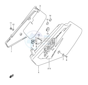 DR350 (E3) drawing FRAME COVER (MODEL T)