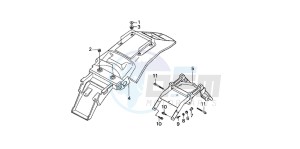 NX650 500 DOMINATOR drawing REAR FENDER