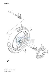 Inazuma GW250 drawing FRONT WHEEL