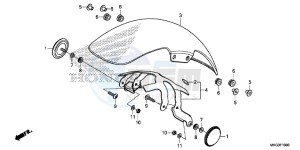 CMX500AH UK - (E) drawing FRONT FENDER