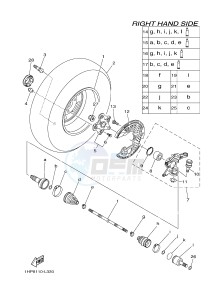 YFM700FWAD YFM7FGPB GRIZZLY 700 EPS (1HPD 1HPE) drawing FRONT WHEEL 2