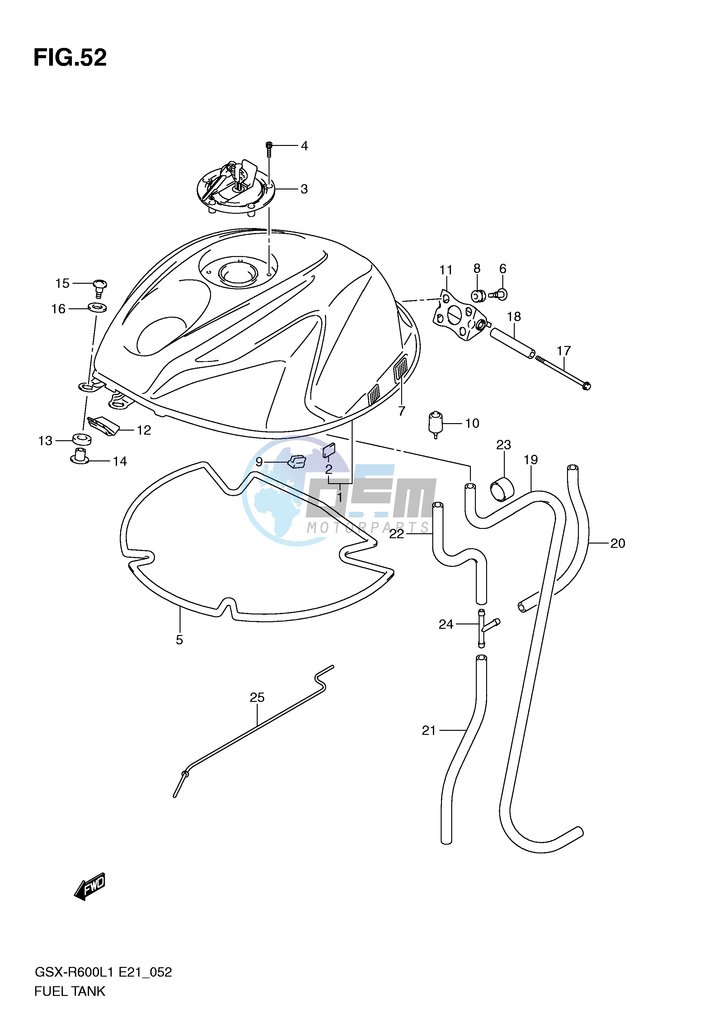 FUEL TANK (GSX-R600UEL1 E21)