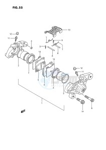 GSX1100 (E2) drawing REAR CALIPERS (MODEL J K L M N)