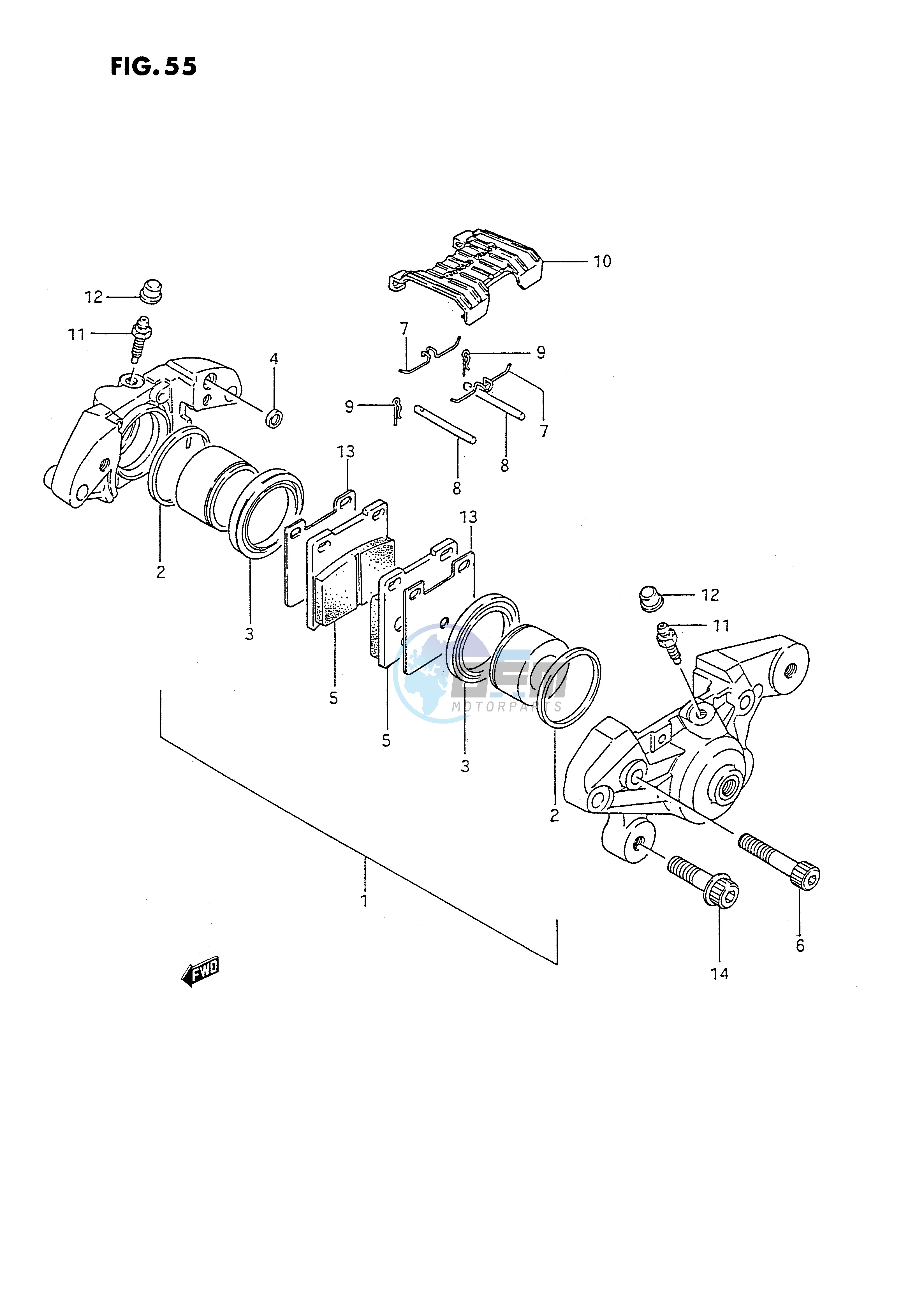 REAR CALIPERS (MODEL J K L M N)