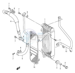 DR800S (E4) drawing OIL COOLER