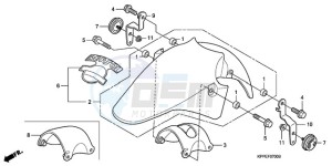 CBR125RWA France - (F / BLA CMF) drawing FRONT FENDER