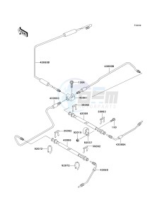 KAF 950 E [MULE 3010 TRANS4X4 DIESEL] (E8F) E8F drawing BRAKE PIPING