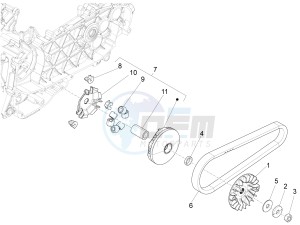 Liberty 125 4t 3v ie e3 drawing Driving pulley