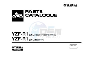 YZF-R1 YZF-R1M 998 R1 (2SG1 2SG2) drawing .1-Front-Page