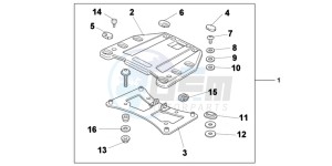 VFR1200XDD CrossTourer - VFR1200X Dual Clutch 2ED - (2ED) drawing TOP BOX BRACKET