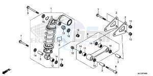 CBR600RRD CBR600RR UK - (E) drawing REAR CUSHION (CBR600RR)