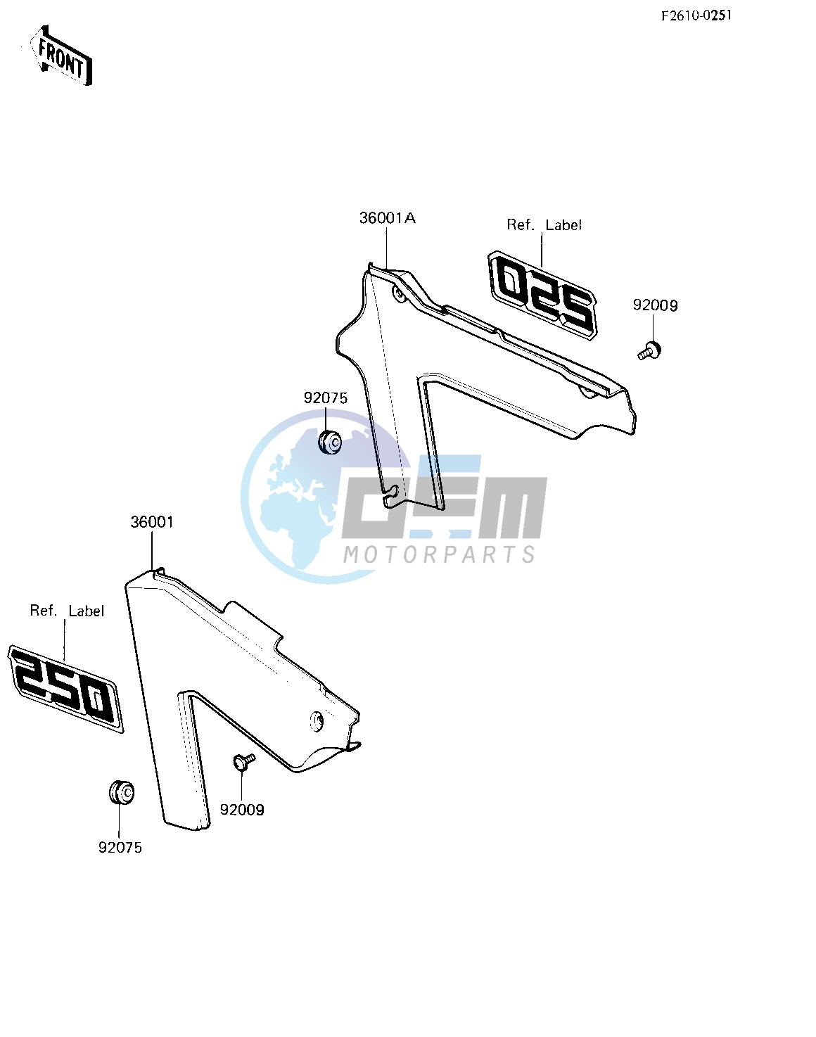 SIDE COVERS -- 84 KX250-C2- -