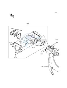 NINJA_ZX-6R_ABS ZX636FFF FR GB XX (EU ME A(FRICA) drawing Air Duct