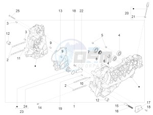 GTS 300 4T 4V IE ABS E3-E4 (NAFTA) drawing Crankcase