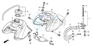 TRX90 drawing FUEL TANK (TRX90EX8)