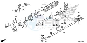 TRX420FA2G TRX420F Europe Direct - (ED) drawing GEARSHIFT FORK (TRX420FA1/FA2)