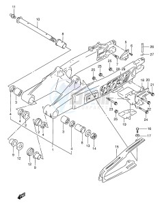 RMX250 (E1) drawing REAR SWINGING ARM