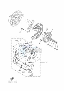 YFM700R YFM70RSBK (2LSN) drawing FRONT BRAKE CALIPER