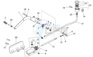 V7 II Special ABS 750 USA-CND drawing Rear master cylinder