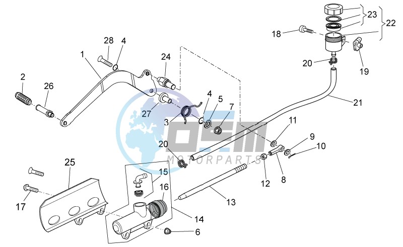 Rear master cylinder