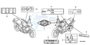 CB600FAA F / ABS CMF 25K drawing CAUTION LABEL