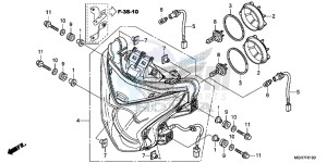 VFR1200XDLF CrossTourer - VFR1200X Dual Clutch 2ED - (2ED) drawing HEADLIGHT