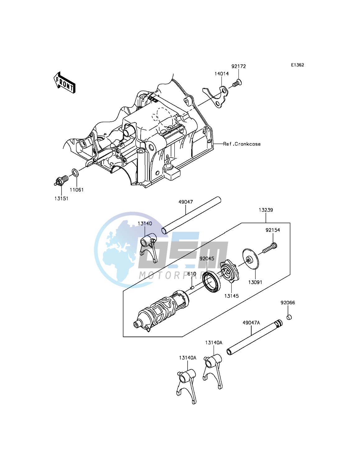 Gear Change Drum/Shift Fork(s)