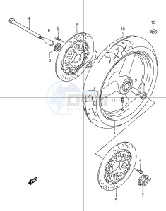 GSX1200 (E4) drawing FRONT WHEEL