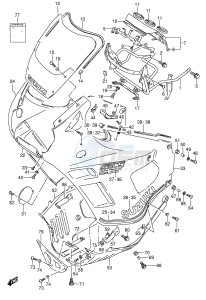 GSX600F (E2) Katana drawing COWLING (MODEL K 24V,28V)