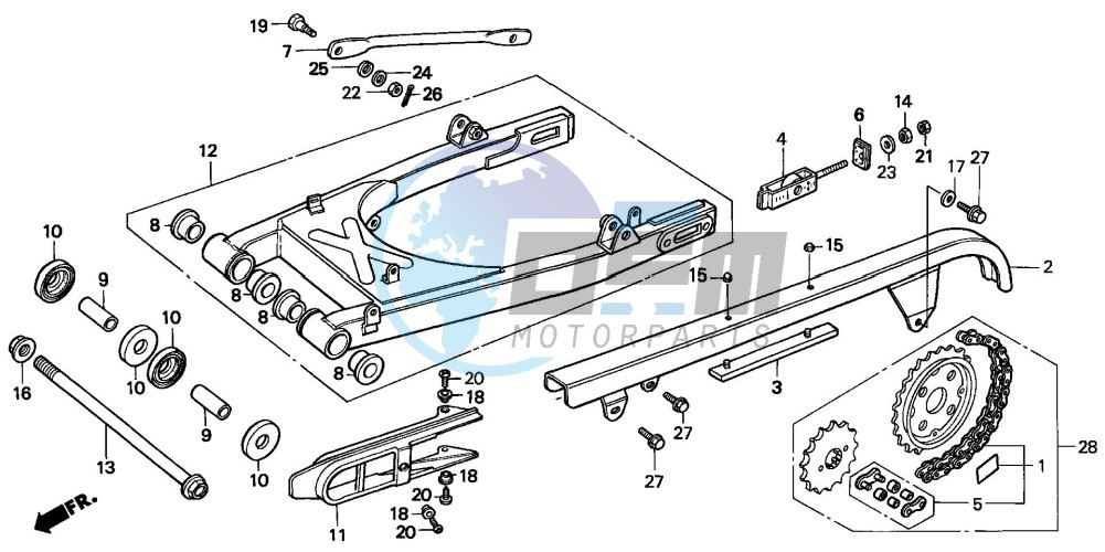 SWING ARM/CHAIN CASE